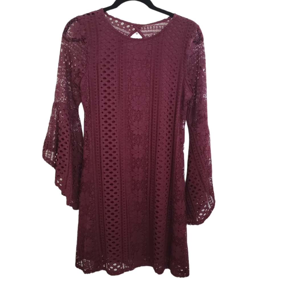 Burgundy lacy dress